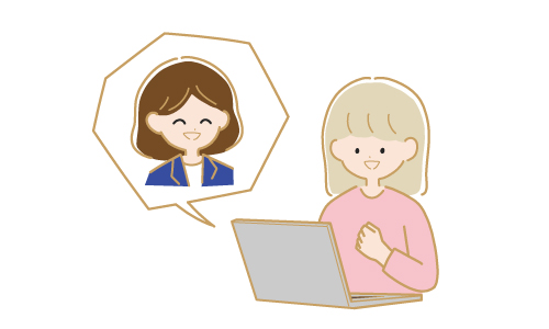 オンラインで相談する女性