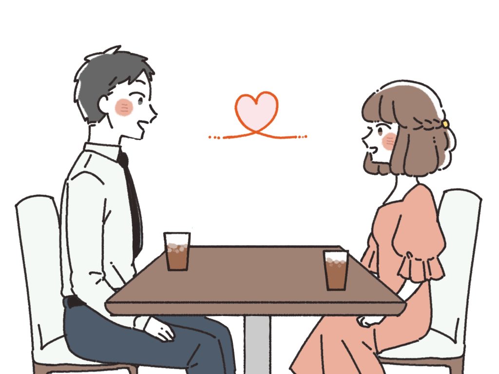 お見合いをしている男女