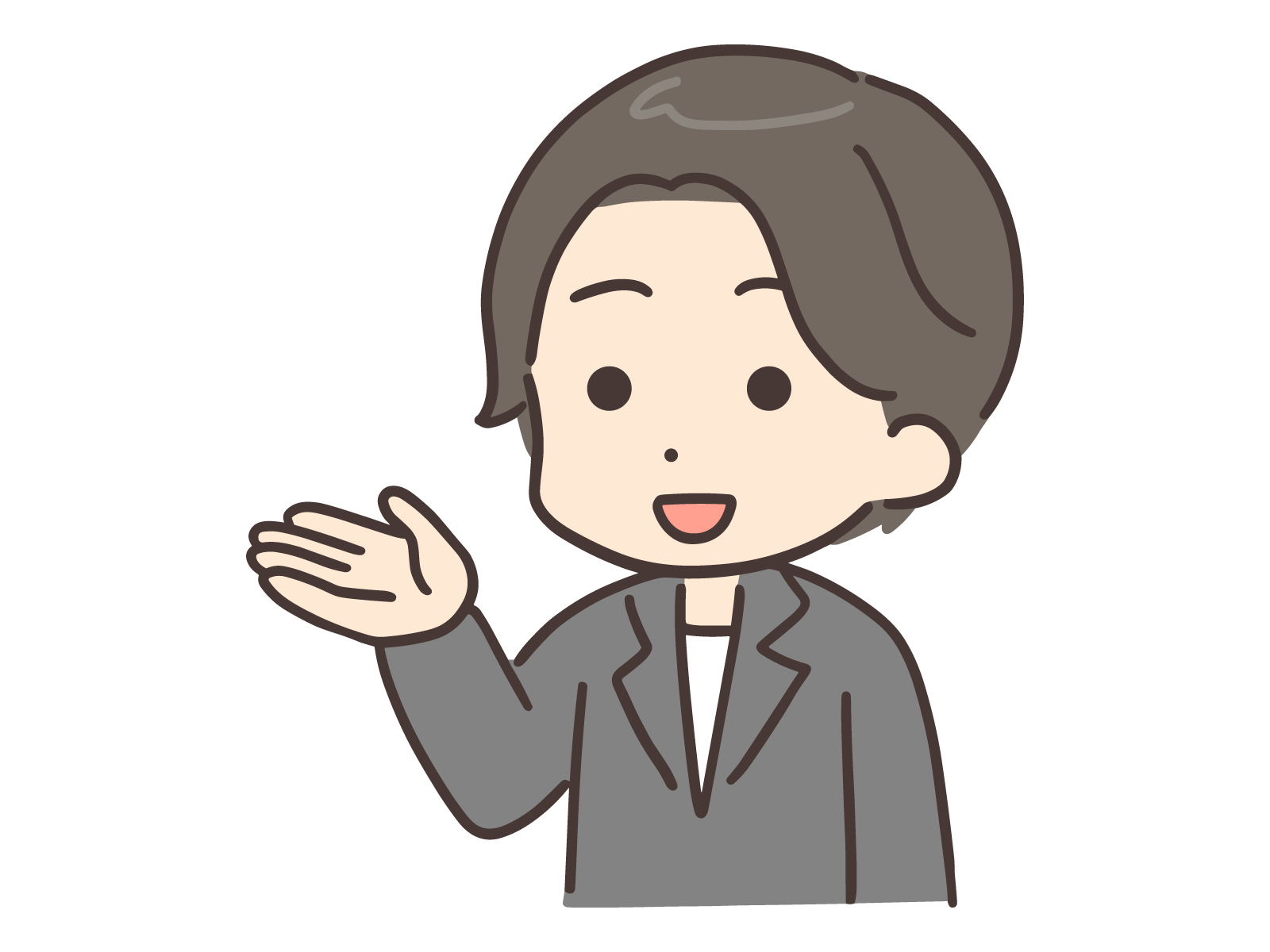 案内するカウンセラー女性